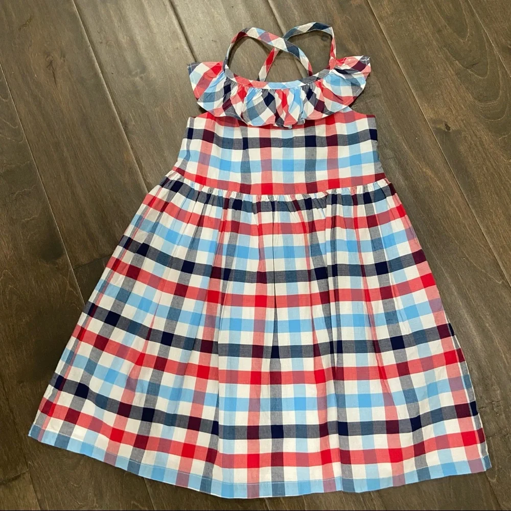 Tommy Bahama Red White and Blue Checkered Dress size 4T | 5T - Picture 2 of 6
